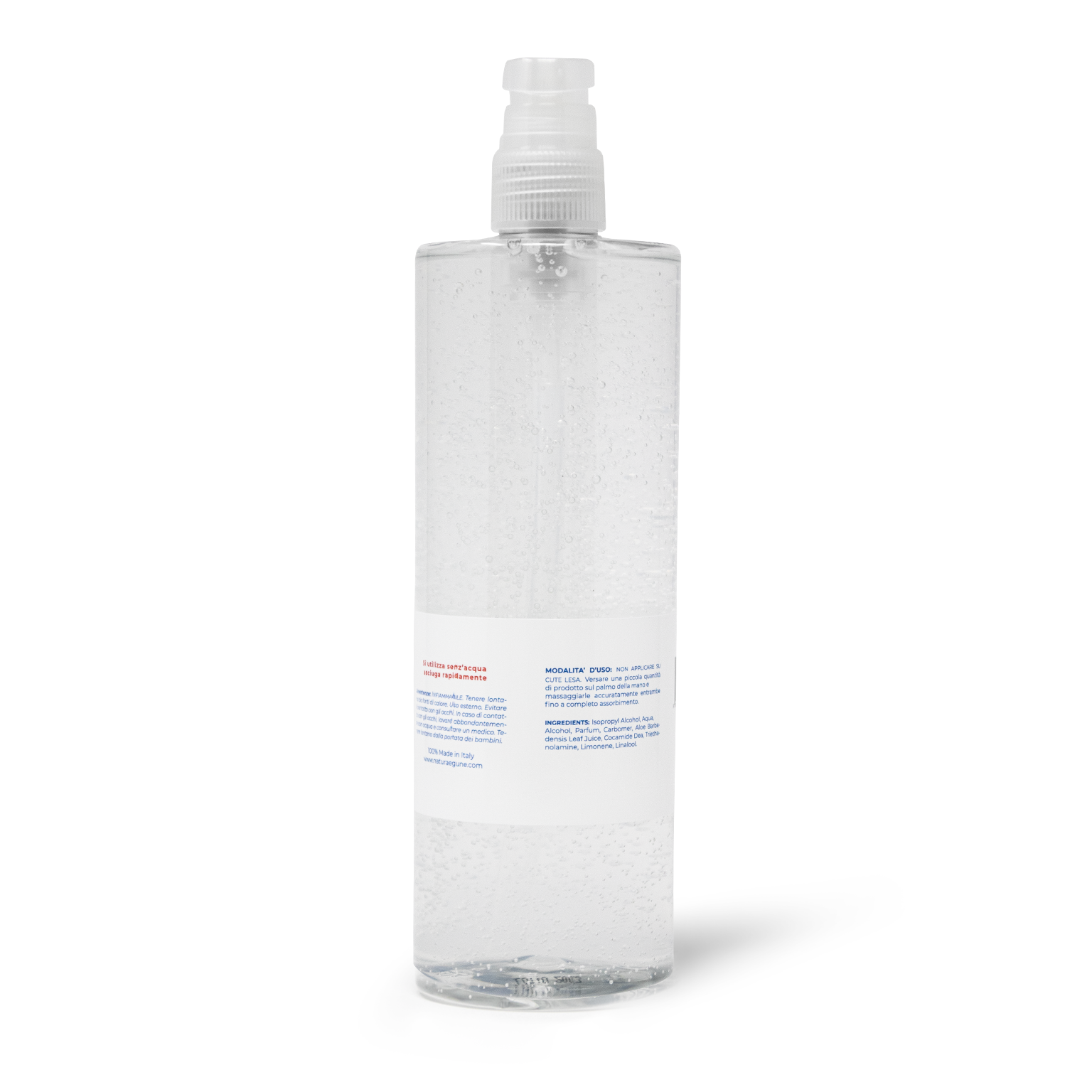 Lavamani Gel con principio attivo antibatterico ed Aloe vera